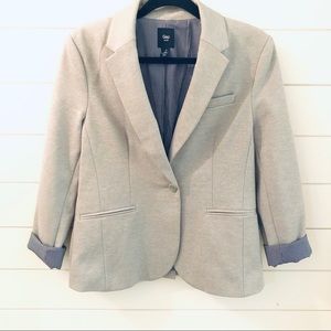 Gap Factory Blazer in Gray with Blue Stripe Lining